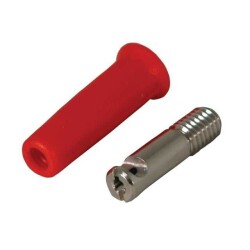 Banana Jack Connector Standard Banana Solder Red - Cal Test Electronics