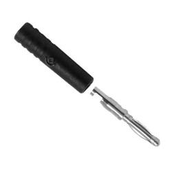 Tip Plug Connector Standard Tip Solder or Solderless Black - Cal Test Electronics