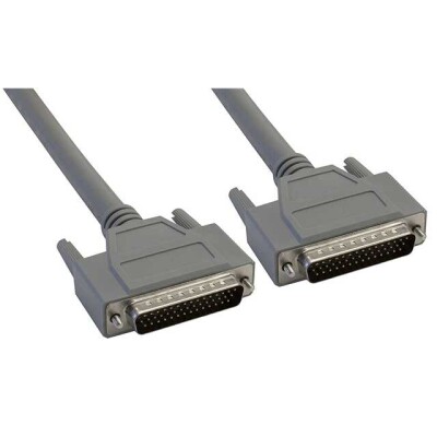 D-Sub Cable Assembly HD44 Gray, Individual (Round) 2.50' (762.00mm) Plug, Male Pins to Plug, Male Pins Shielded - 1