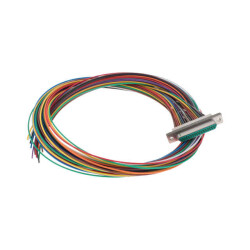 D-Sub Cable Assembly D-Type, Micro-D Multiple, Individual 1.50' (457.20mm) Plug, Male Pins to Individual Wire Leads - Cinch Connectivity Solutions