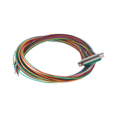 D-Sub Cable Assembly D-Type, Micro-D Multiple, Individual 1.50' (457.20mm) Plug, Male Pins to Individual Wire Leads - 1