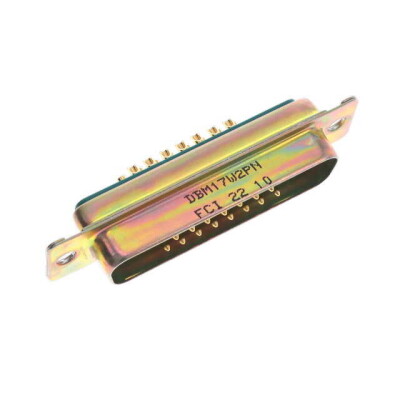 17 (15 + 2 Power) Position D-Sub, Combo Plug, Male Pins Connector - 1