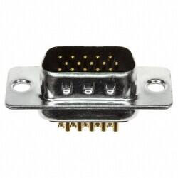 15 Position D-Sub, High Density Plug, Male Pins Connector - 1