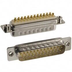 25 Position D-Sub Plug, Male Pins Connector - NorComp Inc.
