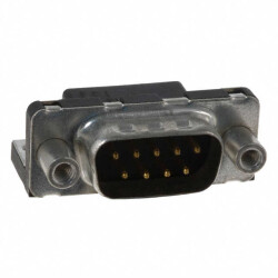 9 Position D-Sub Plug, Male Pins Connector - Amphenol ICC (FCI)