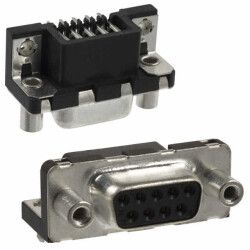 9 Position D-Sub Receptacle, Female Sockets Connector - Amphenol ICC (FCI)