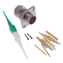 13 Position Circular Connector Receptacle, Female Sockets Crimp - Amphenol Aerospace Operations