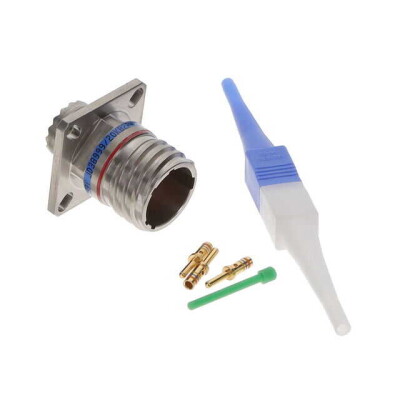 2 Position Circular Connector Receptacle, Male Pins Crimp - 1