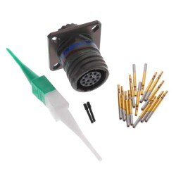 13 Position Circular Connector Receptacle, Female Sockets Crimp - Amphenol Aerospace Operations