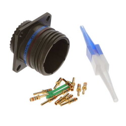 11 Position Circular Connector Receptacle, Male Pins Crimp - Amphenol Aerospace Operations