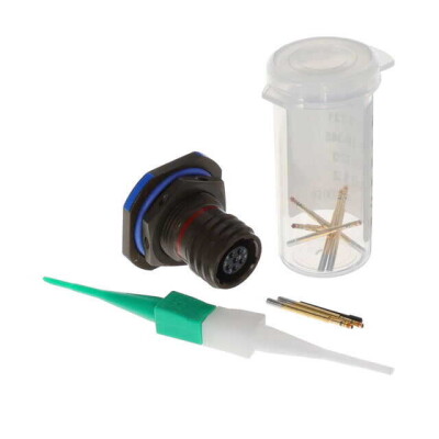 6 Position Circular Connector Receptacle, Female Sockets Crimp - 1