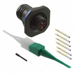 6 Position Circular Connector Receptacle, Female Sockets Crimp - Amphenol Aerospace Operations
