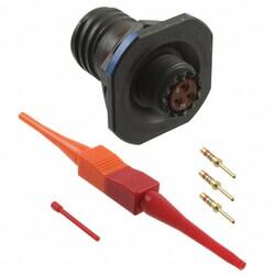 3 Position Circular Connector Receptacle, Male Pins Crimp - Amphenol Aerospace Operations