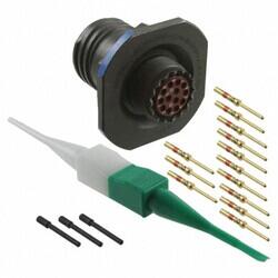 13 Position Circular Connector Receptacle, Male Pins Crimp - Amphenol Aerospace Operations