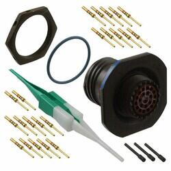 22 Position Circular Connector Receptacle, Male Pins Crimp - Amphenol Aerospace Operations