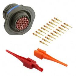 19 Position Circular Connector Receptacle, Male Pins Crimp - Amphenol Aerospace Operations