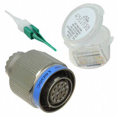 13 Position Circular Connector Plug, Female Sockets Crimp - 1