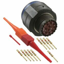 10 Position Circular Connector Plug, Male Pins Crimp - Amphenol Aerospace Operations