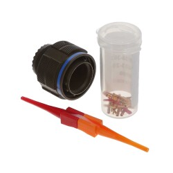 19 Position Circular Connector Plug, Male Pins Crimp - Amphenol Aerospace Operations