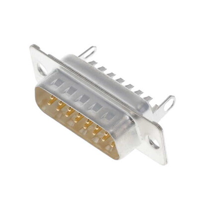 15 Position D-Sub Plug, Male Pins Connector - 1
