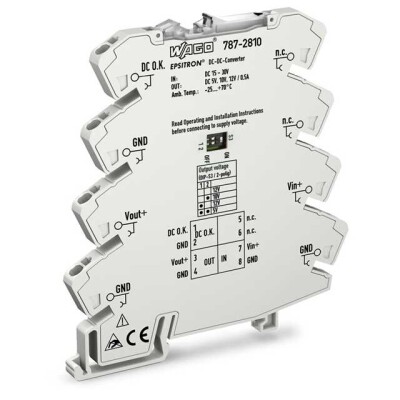 DC/DC Converter; 24 VDC input voltage; 5/10/12 VDC adjustable output voltage; 0.5 A output current; DC OK contact - 1