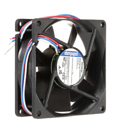 DC Fanları DC Axial Fan, 80x80x25mm, 12VDC, 34.1CFM, 1.4W, 26dBA, 2600RPM, Sleeve, Tach - 1