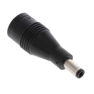 Adapter Connector Circular Connector, Male Pins, 4 Pos To 2.5mm DC Plug Black - 1