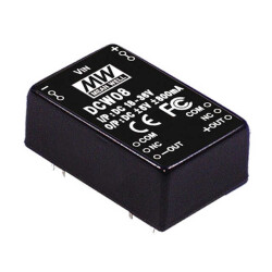 Isolated Module DC DC Converter 2 Output 15V -15V 267mA, 267mA 18V - 36V Input - MEAN WELL USA Inc.