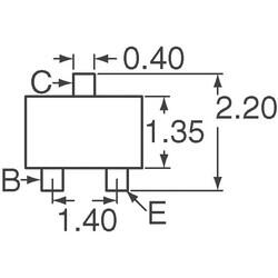 Pre-Biased Bipolar Transistor (BJT) NPN - Pre-Biased 50 V 100 mA 250 MHz 200 mW Surface Mount SOT-323 - Diodes Incorporated (1)