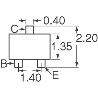 Pre-Biased Bipolar Transistor (BJT) NPN - Pre-Biased 50 V 100 mA 250 MHz 200 mW Surface Mount SOT-323 - 2