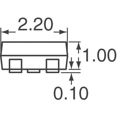 Pre-Biased Bipolar Transistor (BJT) NPN - Pre-Biased 50 V 100 mA 250 MHz 200 mW Surface Mount SOT-323 - 3