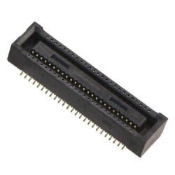 50 Position Connector Receptacle, Center Strip Contacts Surface Mount Gold - Hirose Electric Co Ltd