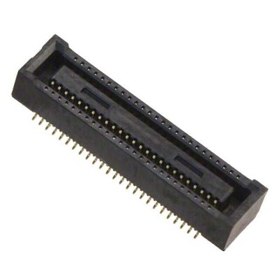 50 Position Connector Receptacle, Center Strip Contacts Surface Mount Gold - 1