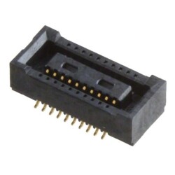 20 Position Connector Receptacle, Center Strip Contacts Surface Mount Gold - Hirose Electric Co Ltd