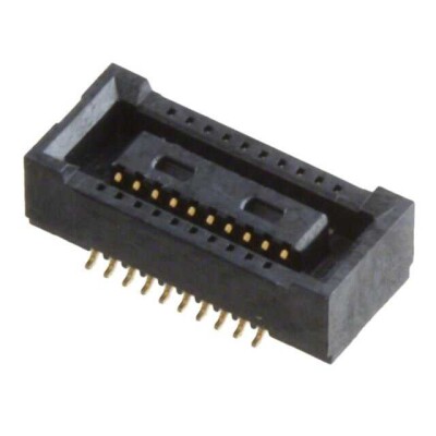 20 Position Connector Receptacle, Center Strip Contacts Surface Mount Gold - 1
