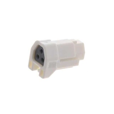 3 Position Rectangular Housing Connector Socket White 0.087
