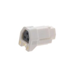 3 Position Rectangular Housing Connector Socket White 0.087