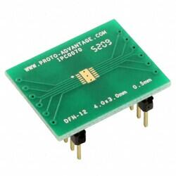 DFN-12 to DIP-16 SMT Adapter (0.5 mm pitch, 4.0 x 3.0 mm body) - Chip Quik Inc.
