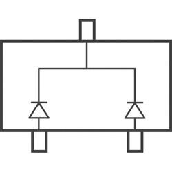 Diode Array 1 Pair Common Cathode Schottky 30 V 200mA (DC) Surface Mount SC-70, SOT-323 - 2