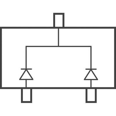 Diode Array 1 Pair Common Cathode Schottky 30 V 200mA (DC) Surface Mount SC-70, SOT-323 - 2