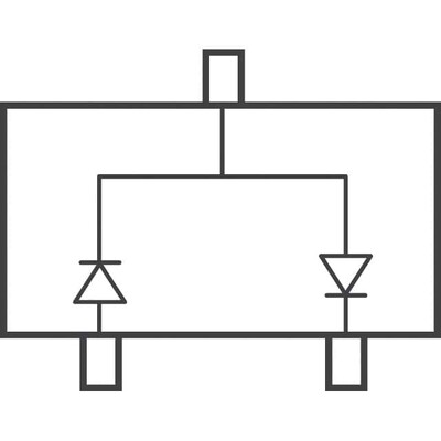 Diode Array 1 Pair Series Connection Schottky 30V 200mA (DC) Surface Mount TO-236-3, SC-59, SOT-23-3 - 2