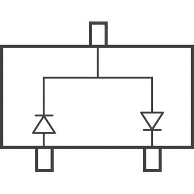 Diode Array 1 Pair Series Connection Schottky 40 V 200mA (DC) Surface Mount SC-70, SOT-323 - 2