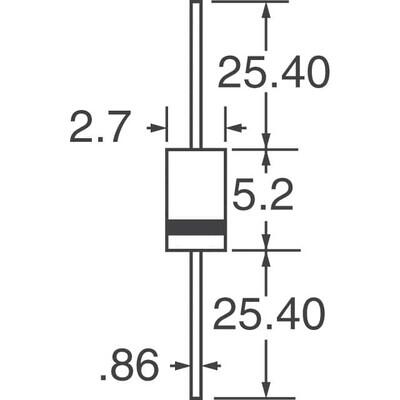 Diode Standard 800V 1A Through Hole DO-204AL (DO-41) - 2