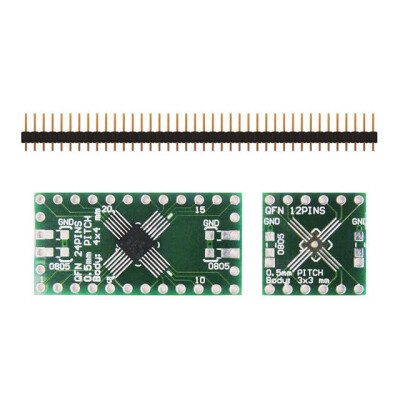 0.5 Pitch 12 & 24 Pin QFP/QFN to DIP Adapter With Schmartboard|ezTM Technology - 1