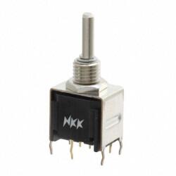 Dip Switch BCD 10 Position Panel Mount Rotary with Shaft Actuator 100mA 5VDC - NKK Switches