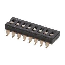 Dip Switch SPST 8 Position Surface Mount Slide (Standard) Actuator 25mA 24VDC - 1