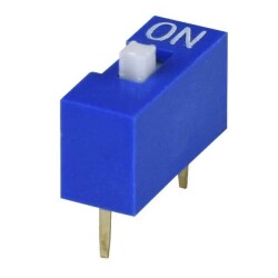 Dip Switch SPST 1 Position Through Hole Slide (Standard) Actuator 25mA 24VDC - Same Sky (Formerly CUI Devices)