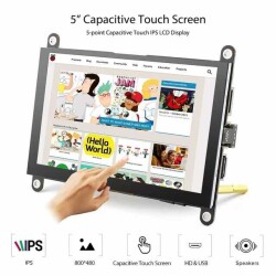 RC050S HD 5inch 800x480 Capacitive Touch Monitor Built-in Speaker with Backlight Control - Elecrow (1)