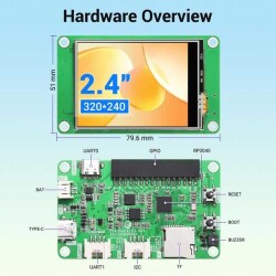 CrowPanel Pico Display-2.4 inch 320*240 TFT LCD Touchscreen with RP2040 Support LVGL/C/C++/MicroPython-Without Acrylic Case - 4