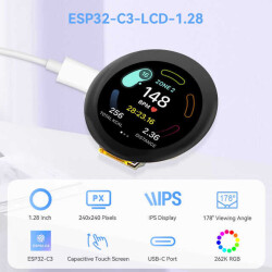 CrowPanel -ESP32 Display-1.28inch(R) 240*240 Round IPS Display Capacitive Touch SPI Screen - Elecrow (1)